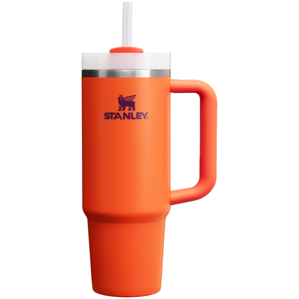 Stanley Quencher H2.O FlowState Tumbler Cup 30 OZ In Tigerlily Plum Orange