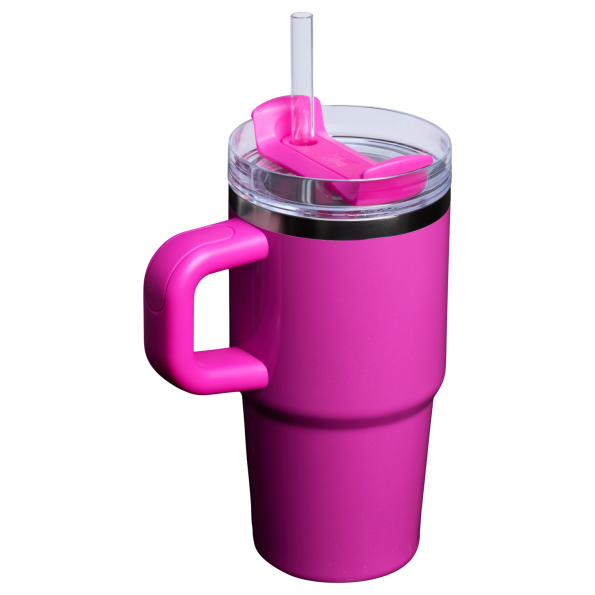 The Stanley Quencher H2.O FlowState Tumbler with Handle 20 OZ Cup in Dahlia Shimmer Pink