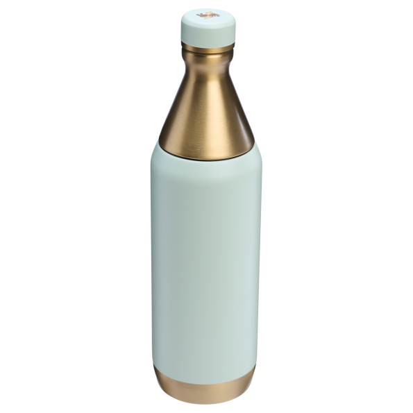 Stanley All Day Slim Water Bottle 20 OZ In Gilded Celadon Blue