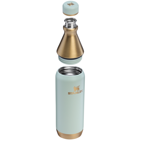 Stanley All Day Slim Water Bottle 20 OZ In Gilded Celadon Blue