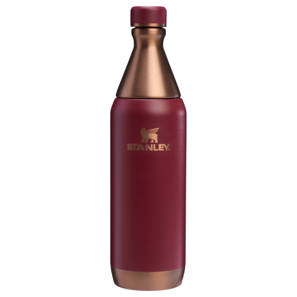 Stanley All Day Slim Water Bottle 20 OZ In Gilded Pomegranate Red