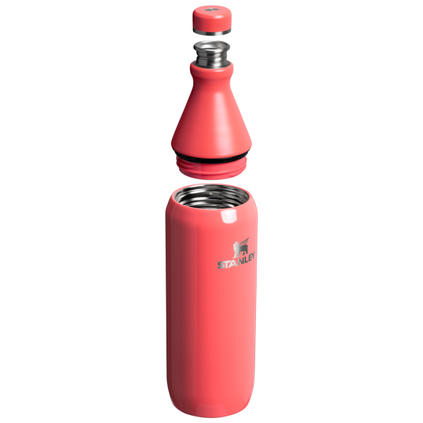 Stanley All Day Slim Water Bottle 20 OZ In Hot Coral Gloss