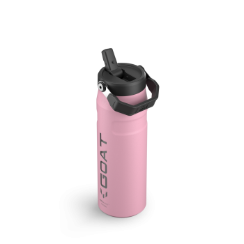 The Messi x Stanley IceFlow Water Bottle with Flip Straw Lid 24 OZ In Messi GOAT Pink