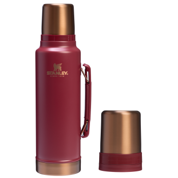 The Stanley Legendary Classic Vacuum Bottle 1.5QT in Gilded Pomegranate Red