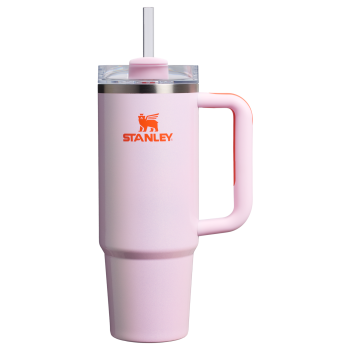 The Stanley Quencher Flipstraw ProTour Tumbler 30OZ Cup In Rose Petal Shimmer Pink