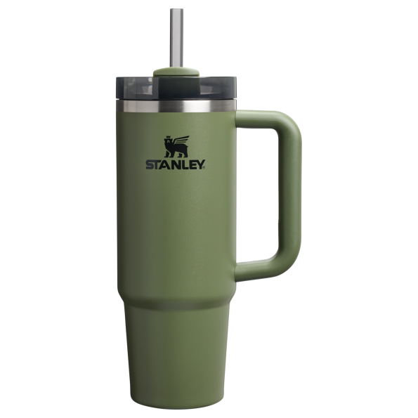 Stanley Quencher H2.O FlowState Tumbler Cup 30 OZ In Dried Pine Green