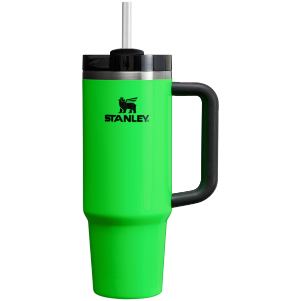 Stanley Quencher H2.O FlowState Tumbler Cup 30 OZ In Neon Green