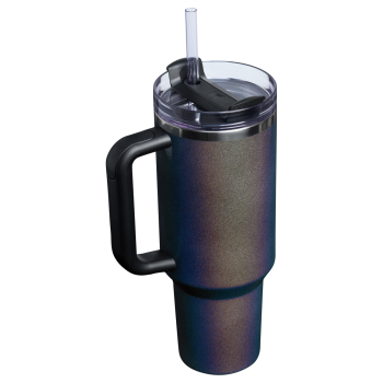 The Stanley Quencher H2.O FlowState Tumbler 40 Oz Cup In  Midnight Glitz